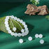 CHGCRAFT 8mm 49Pcs Natural Selenite Beads Stands Round Loose Beads Necklace Bead Loop for Jewelry Making, 1Strand 15.7inch, White...