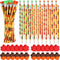 30 Set Fall Themed Pencils Thanksgiving Party Pencils Thanksgiving Wood Pencils and Bulk Mini Maple Leaf Acorn Erasers Mini Erasers for Thanksgivi...