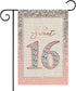 Sweet 16 Garden Flag / 16th Birthday Yard House Lawn Sign / 16th Wedding Anniversary Door Yard Lawn Sign Decor/Sweet Sixteen Party Indoor Outdoor ...
