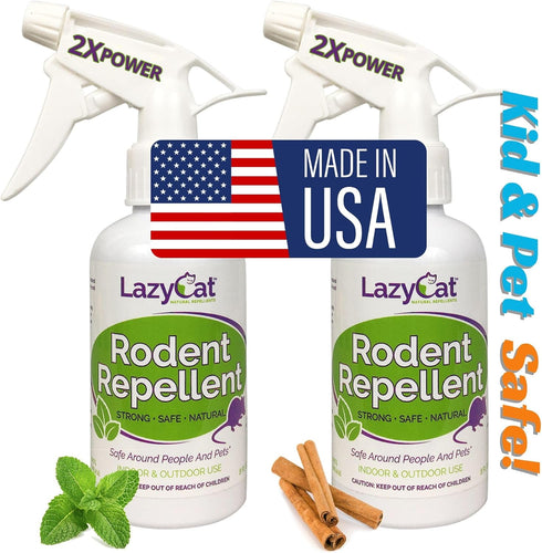 Peppermint Oil Spray for Rodents Plus Cinnamon Oil - MAX Power Mouse Repellent for Home RV Campers Boats Car Engines – Repel Mice and Rats from Ho...