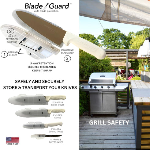 Blade Guard Knife Blade Protection Cover, Secure Fit Sheath for Storage or Transport – Chef’s Kitchens, Travel & Outdoor Use, Dishwasher Safe BPA-...