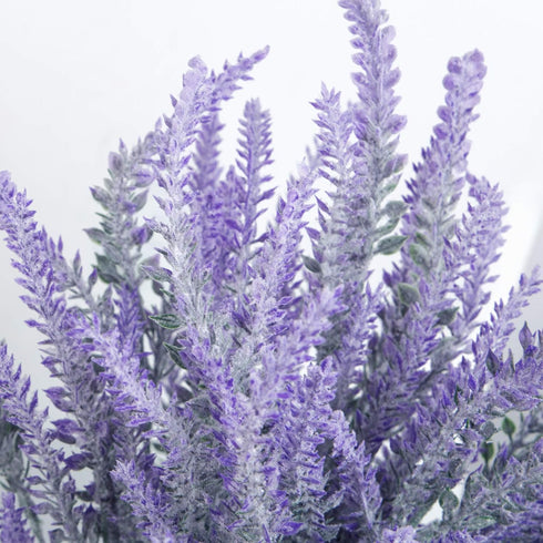 10 Bundles Fake Flowers Artificial Lavender Faux Plastic Plants Purple Flowers for Home Decor Wedding Kitchen Garden Patio Porch Window Box Office...