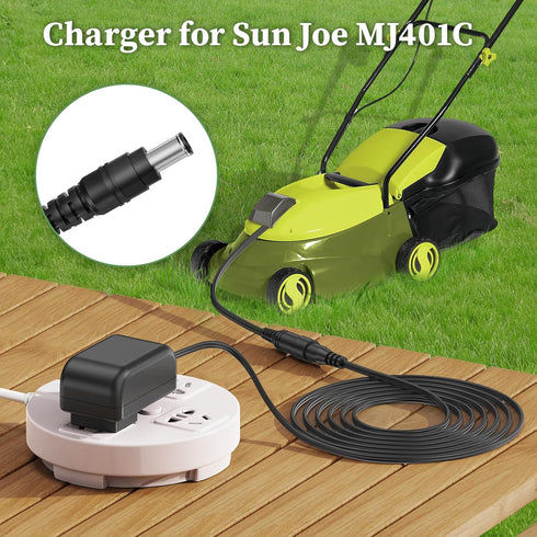 Charger for Sun Joe MJ401C-PRO Cordless Push Lawn Mower Power Supply Replacement for Sun Joe MJ401C MJ401C-XR MJ401C-XR-SJB MJ401C-Pro Electric La...