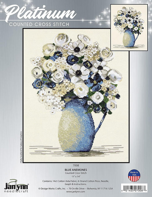 Janlynn Cross Stitch Kit, Anemones (14 Count)...