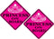 Rogue River Tactical Pink Princess On Board Sticker Car Window Decal Bumper for Girl Daughter Vehicle Safety Sticker Sign for Car Truck SUV (2)...