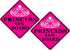 Rogue River Tactical Pink Princess On Board Sticker Car Window Decal Bumper for Girl Daughter Vehicle Safety Sticker Sign for Car Truck SUV (2)...