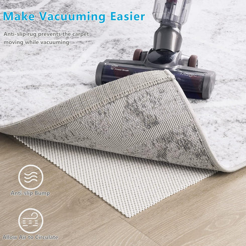 Non Slip Area Rug Pads Non Skid Rug Gripper 2x3 Feet Extra Thick Pad Anti-Slip Carpet Rug Mats for Hardwood Surface Floors, Keep Rugs Safe and in ...