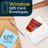 Guardian Gift Card Envelopes with Clear Window, Pack of 100 Blank Small Envelopes for Gift Cards, Business Cards, Key Cards, and More, 2 ½ Inches ...