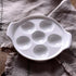 Bamboo's Grocery LoKii 6 Holes 2 Pack Ceramic Escargot Dish, Ceramic Snail Dish with Handles, Escargot Dish Diet Plates, White, 6 Inches...