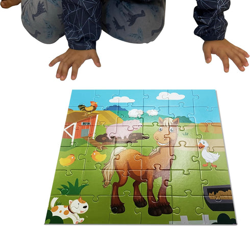 Floor Puzzle for Kids,Animal Jigsaw Large Puzzles 36Piece Horse Puzzle for Toddler Ages 3+,Children Learning Preschool Educational Toys,Gift for 3...