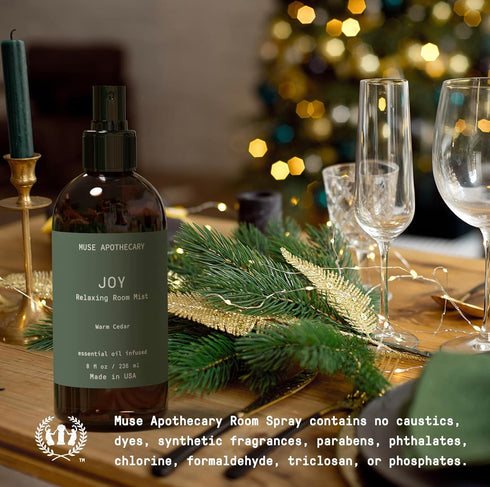 Muse Apothecary Room Ritual - Botanical Collection - Christmas Room Spray, Aromatic and Relaxing Room Mist, Air Freshener Spray, Infused with Natu...