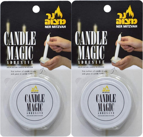 Ner Mitzvah Candle Magic - Candle Wax Adhesive - 2 Pack...