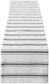 DII Zig Dobby Tabletop Collection, White Cotton Background with Embellished Stripe, Table Runner, 14x108, Black...