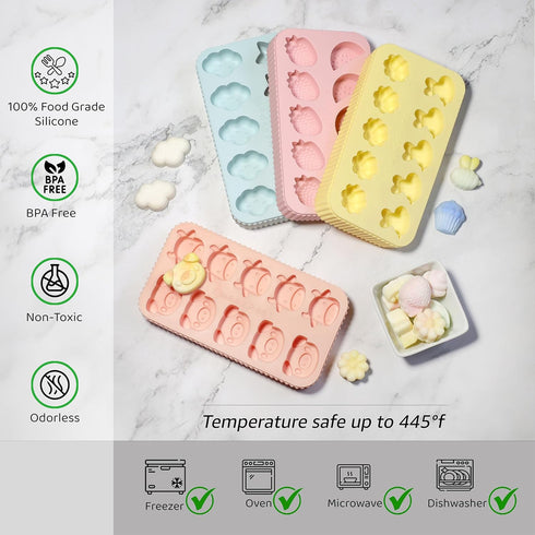 Stackable Silicone Dog Treat Molds | One Hand Accessibility | Non-Toxic BPA-Free | Make Homemade Frozen, Baked and Gummy Pet Treats (Watermelon St...