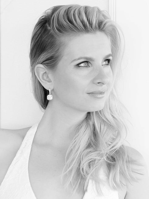 Mariell Radiant-Cut Cubic Zirconia Bridal Earrings, Dangle Earrings for Brides, Wedding Earrings with CZ Crystals, Drop Earrings for Brides, Bride...