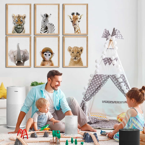 EPHANY Baby Animal Posters and Prints Baby Nursery Decor Pictures Set of 6 (Unframed) Cute Animal Photography Wall Prints for Baby Boys & Girls Ro...
