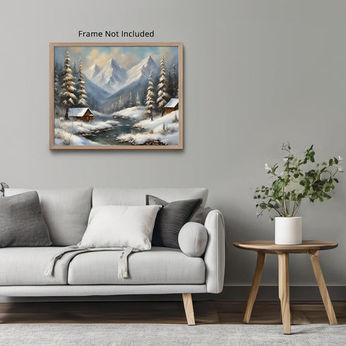 Posterizer 1 pcs-snowy winter scene of trees and nature 2-Landscape & Nature Art-GIft for Men Women Teens-Living Room Bedroom Decor- unframed wall...