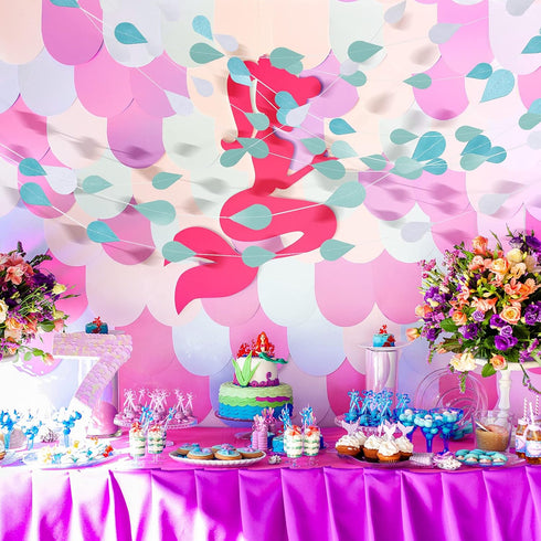 Waydress 24 Pieces Raindrop Garlands Birthday Paper Decorations Blue Paper Hanging Raindrop Shape Garlands for Baby Shower Birthday Wedding Party ...