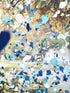 Blue Silver Tissue Paper Heart Confetti Wedding Engagement Bridal Shower Decor Table scatter 1 Inch Pack of 6000...