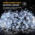 Outdoor Solar Flower String Lights Waterproof 50 LED Fairy Light Decorations for Christmas Tree Garden Patio Fence Yard Spring (Cool White)...