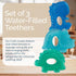 Itzy Ritzy Water-Filled Teethers - Cold Cutie Coolers Textured On Both Sides to Massage Sore Gums & Emerging Teeth - Can Be Chilled in Refrigerato...