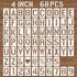 4 Inch Letter and Number Stencils, 68 Pcs Reusable Plastic Alphabet Spray Paint Stencils for Painting on Wood, Wall, Fabric, Rock, Signage, Door P...
