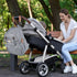 Leather Stroller Hooks for Diaper Bag and Stroller Organizer - RUVALINO® Stroller Strap with Large Carabiner Clip for Bags - Accessories for Wheel...