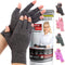 BLITZU Raynauds Gloves Fingerless Gloves for Men Compression Gloves for Arthritis Hand Brace for Arthritis Pain and Support Carpel Tunnel Relieve ...