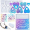 Spirit Board Planchette Epoxy Resin Silicone Molds Raven Skull Pendant, Holographic Transparent Films, Gothic Jewelry Casting Supplies 5-Count...