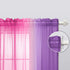 KOUFALL Kawaii Room Decor for Bathroom Pink and Purple Teen Girls Ombre Kids Curtain Rod Pocket Small Curtains for Girl Bedroom Decorations 45 Inc...