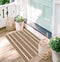 Black and Khaki Door Mat Outdoor Rug 24'' x 35'' Front Porch Rug Washable Entryway Rug Striped Layered Door Mats Hand-Woven Indoor/Outdoor Small A...