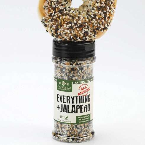 The Spice Lab Everything Bagel Seasoning Blend w/Jalapeno - 4.6 oz. Shaker - Premium Gourmet PALEO and KETO Approved Spice - The Perfect Spicy Eve...