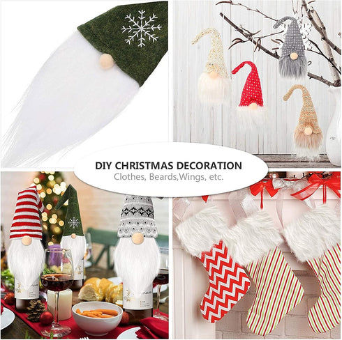 4 Pieces Faux Fox Fur Square Fabric Shaggy Fur Patches Fabric Cuts Chair Cover Seat Cushion Pad for DIY Craft(Khaki, White, Black, Gray)...