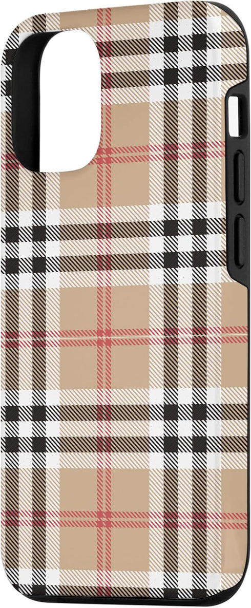 iPhone 12/12 Pro Checkered Plaid Flannel Gingham Pattern Case...