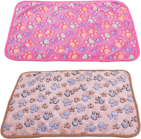 Pet Blanket for Cat & Dog Sleep Mat Bed Cover Soft Warm Blanket for Hamster Puppy and Other Animals (Small, Brown+ Pink)...