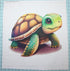 Fabric Panel 8"x8" Turtle 100% Cotton Quilting Panel Square AM14678...