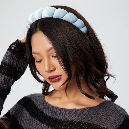 BULINGNA 6Pcs Spa Headband Wristband Set for Washing Face, Skincare Headband Bowknot Hairbands and Scrunchies Cuffs for Spa Yoga Sports Shower, Ha...