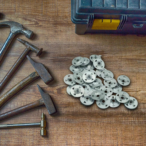 300 Pcs Foam Board Fasteners Washers for Installation of Foam Board Panels 1-1/8 Inch Metal Washers for Insulation Board Foam Board Insulation Har...
