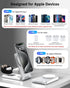 Facbiny Foldable 3-in-1 Magsafe Charger Stand with 20W Adapter, Aluminium Alloy Magnetic Wireless Charging Station for iPhone 15/14/13/12 Series, ...