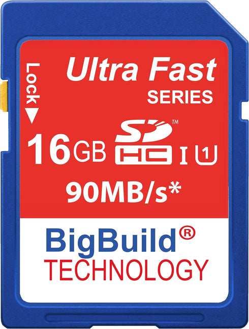 16GB Ultra Fast 90MB/s Memory Card for Canon Digital IXUS 185 Camera, Class 10 SD SDHC...