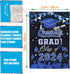 PAMBO Graduation Garden Flag Class of 2024, Blue Congrats Grade Flag for Outside Hanging Decors 12x18 Inch Burlap...