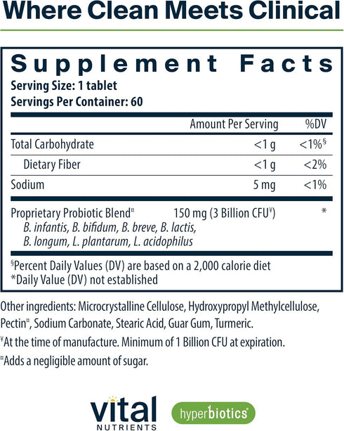 Hyperbiotics Vital Nutrients Bifidobacterium Probiotic | 7 Targeted Strains | Supports Immune and Digestive Health for Older Adults | Shelf-Stable...
