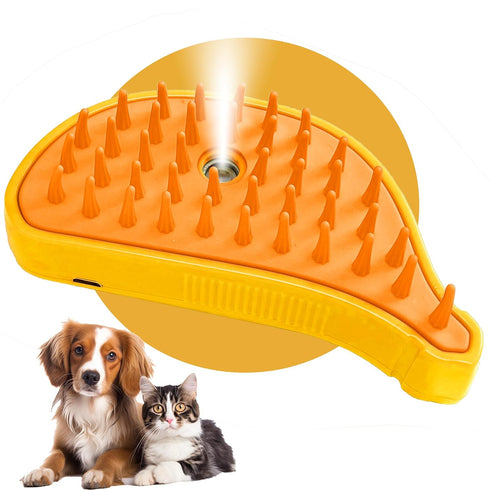 Cat Steam Brush, 3 in 1 Self Cleaning Steamy Cat Brush with Water, Steamer Brush for Cats Dogs Pets, Grooming Cat Hair Brush for Removing Tangled ...