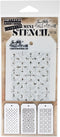 Stampers Anonymous THMST030 Tim Holtz Mini Layered Stencil 3/Pkg-Set #30...