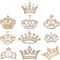 CHGCRAFT 9Pcs 9 Styles Crystal Rhinestone Crown Brooch Pin for Women Open Pave Crystal Wedding Brooch Scarf Pin Gift for Women Womens Mother Shirt...