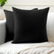 Encasa XO Throw Pillow Covers 16x16 in Set of 2 Jet Black | No Inserts | Cotton Pillow Covers for Living Room, Bed, Sofa, Couch | Decorative Cushi...