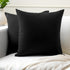 Encasa XO Throw Pillow Covers 16x16 in Set of 2 Jet Black | No Inserts | Cotton Pillow Covers for Living Room, Bed, Sofa, Couch | Decorative Cushi...