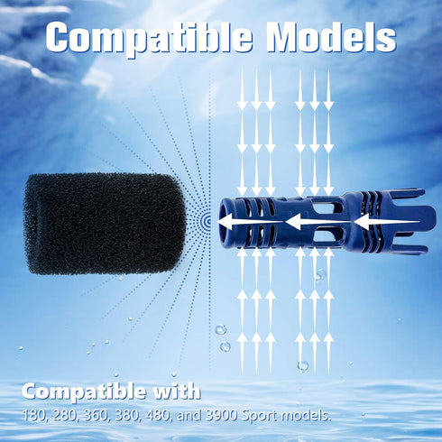 10 Pack Tail Scrubber Replacement for Polaris 280 360 180 380 480 3900 Pool Cleaner Parts, Sweep Hose Scrubber...