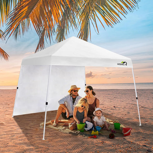 Canopy Sidewall 8 * 8 ft, Slant Leg Sunwall with 210D Oxford Cloth, UV Protection and Waterproof, Suits Pop-up Tent/Instant Canopy/Commercial Cano...