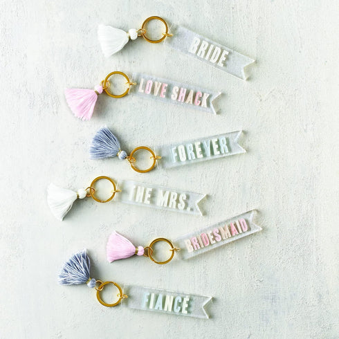 Santa Barbara Design Studio Wedding Acrylic Key Chain, 4-Inches Long, Bride...
